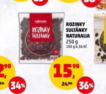 Penny Market Rozinky sultánky naturalia nabídka
