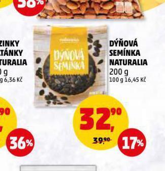 Penny Market Dýňová semínka naturalia nabídka