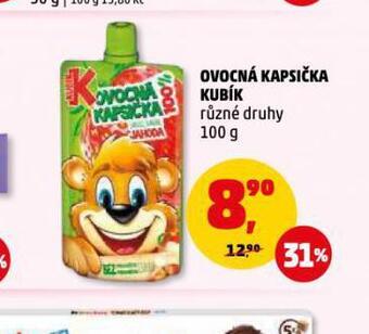 Penny Market Kubík ovocná kapsička nabídka