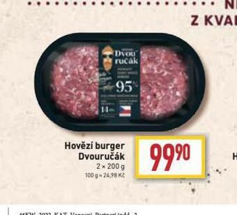 Billa Hovězí burger nabídka
