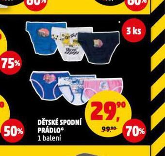Penny Market Dětské spodní prádlo nabídka
