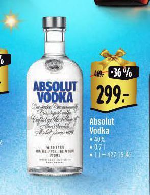 Jip Absolut vodka nabídka