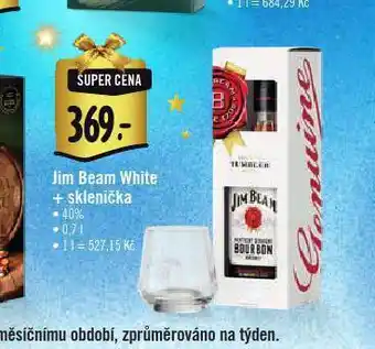 Albert Jim beam white + 2 skleničky nabídka