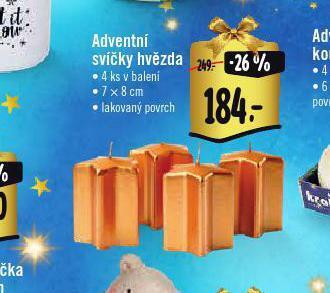 Albert Adventní svíčky hvězda nabídka