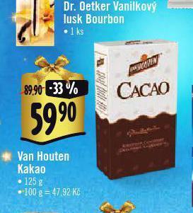 Albert Van houten kakao nabídka