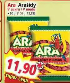 Norma Ara arašidy v cukru / v medu 60g nabídka