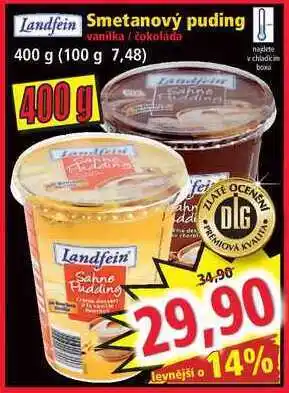 Norma Landfein smetanový puding vanilka / čokoláda 400 g nabídka