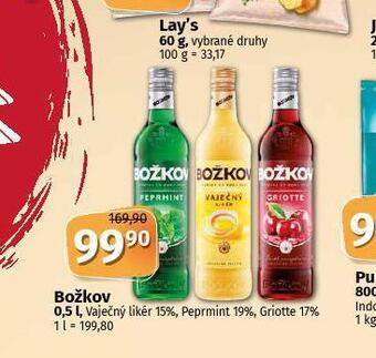Coop Božkov vaječný likér / peprmint / griotte nabídka