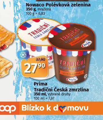 Coop Prima tradiční česká zmrzlina nabídka