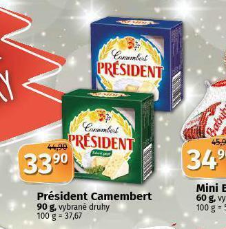 Coop Président camembert nabídka