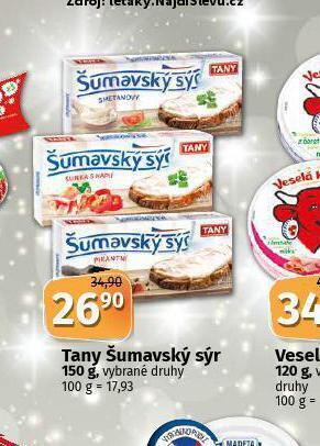 Coop Tany šumavský sýr nabídka