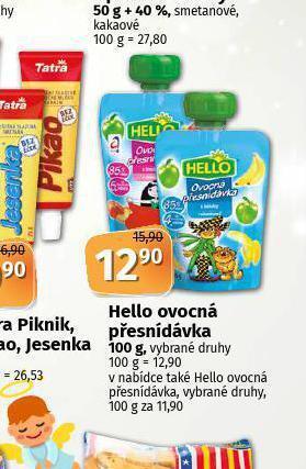 Coop Hello ovocná přesnídávka nabídka