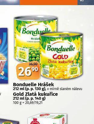 Coop Bonduelle hrášek nabídka