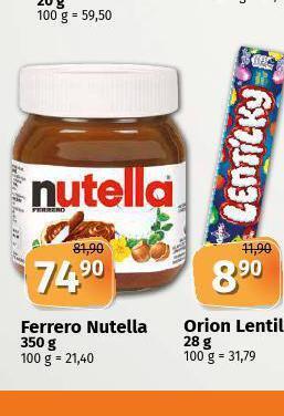 Coop Ferrero nutella nabídka