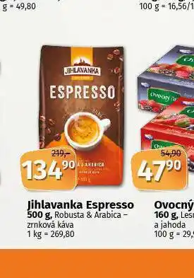 Coop Jihlavanka espresso nabídka