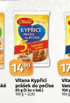 Coop Vitana kypřící prášek do pečiva nabídka
