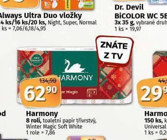 Coop Harmony toaletní papír nabídka