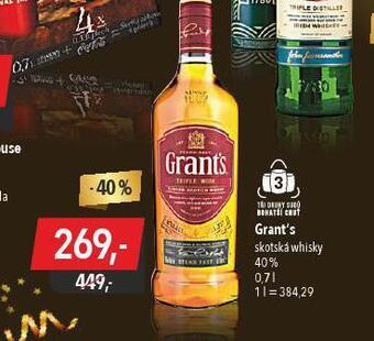 Globus Grant's whisky nabídka