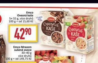 Billa Emco ovesná kaše nabídka