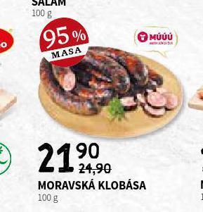 Terno Moravská klobása nabídka