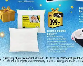 Albert Hygienic balance polštář nabídka