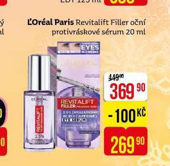 Teta Loreal paris revitalift filler oční sérum nabídka