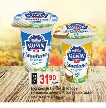 Žabka Smetana ke šlehání 31% nabídka