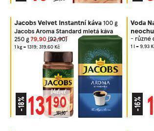 Žabka Jacobs velvet instantní káva nabídka