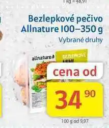 Allnature bezlepkové pečivo 100-350 g