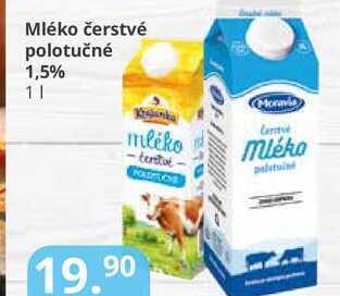 Potraviny CZ Mléko čerstvé polotučné 1,5% 1l nabídka