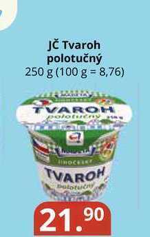 Potraviny CZ Jč tvaroh polotučný 250 g nabídka