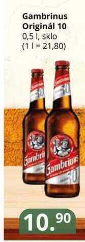 Potraviny CZ Gambrinus originál 10 0,5l nabídka
