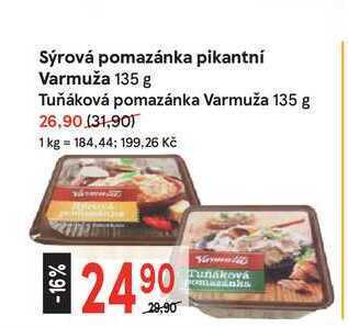 Žabka Varmuža sýrová pomazánka pikantní 135 g nabídka