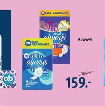 Rossmann Always dámské vložky nabídka