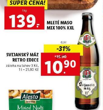 Lidl Pivo svijanský máz retro edice nabídka
