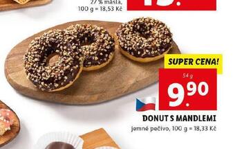 Lidl Donut s mandlemi nabídka