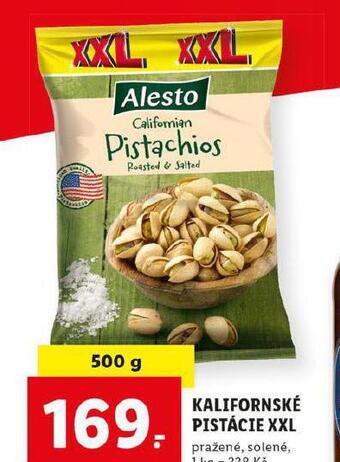 Lidl Kalifornské pistácie xxl nabídka