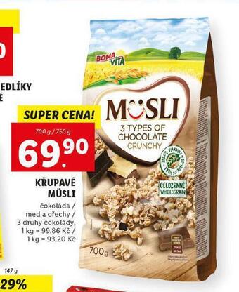 Lidl Křupavé müsli nabídka