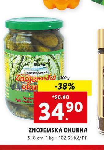 Lidl Znojemská okurka nabídka