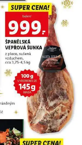 Lidl Španělská vepřová šunka nabídka