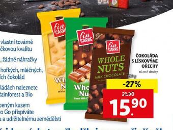 Lidl Čokoláda s lískovými ořechy nabídka