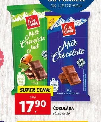 Lidl Čokoláda nabídka