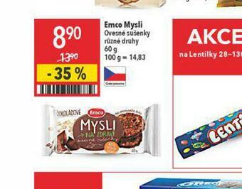 Globus Emco mysli ovesné sušenky nabídka