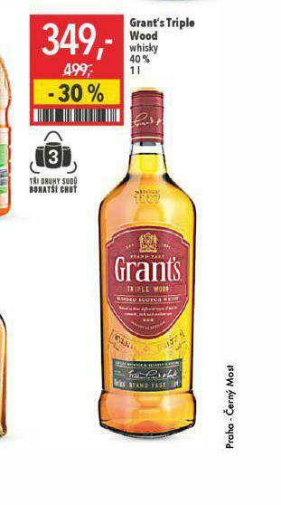 Globus Grant´s triple wood whisky nabídka
