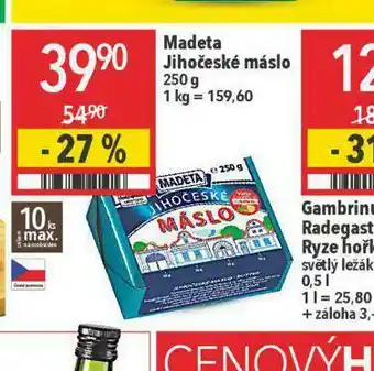 Globus Madeta jihočeské máslo 250 g nabídka