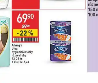 Always ultra hygienické vložky