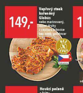 Globus Vepřový steak kořeněný nabídka