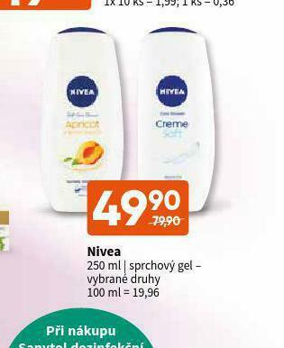 Terno Nivea sprchový gel nabídka