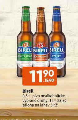 Terno Pivo birell nealko nabídka