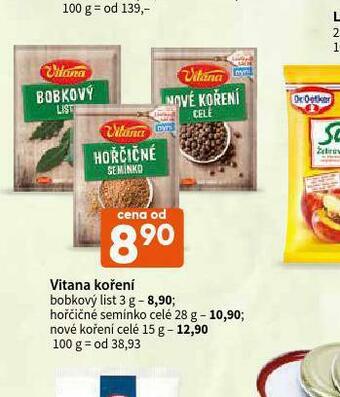 Terno Vitana koření bobkový list nabídka